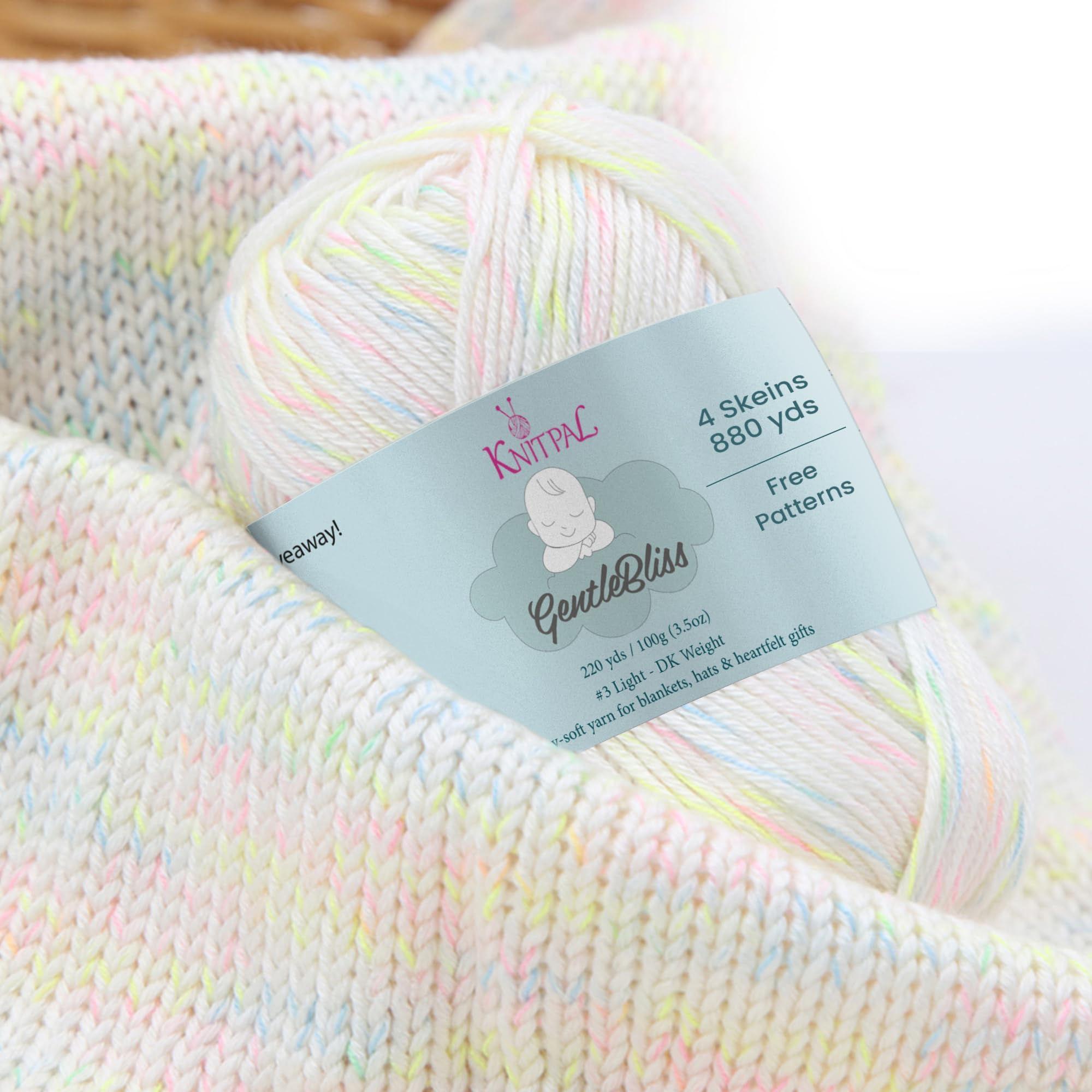 Amazon.com: GentleBliss Soft Baby Yarn for Crocheting, 4 Skeins